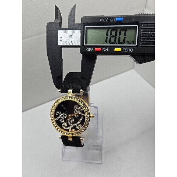 Womens Adrienne Couture Collection Gold Tone Crystal Dial Watch New Battery main image 11